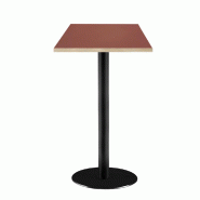 RestooTab - Mange-debout Rome 50x50cm rosso jaipur fenix chants couleur bois - rouge Bois manufacturé TB-ROMFF-5050M-ROSS.J-BOI