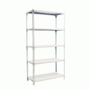 SimonRack Rayonnage métallique, 2000x1200x300 mm, 5 niveaux, tablette métallique, 200 kg au point de flexion, Blanc - Simonclick - métal 8425437076862