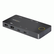 StarTech.Com C2-H46-UC2-PD-KVM commutateur écran, clavier et souris Noir
