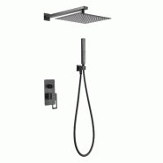 STELLAMEUBLES Ensemble de douche encastré Suède Noir Mat - 8435668002929