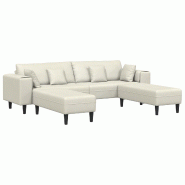 VidaXL Canapé avec coussin 3 pcs Crème Velours Modèle Vega ProDesk Ligne - Matériau naturel 3335179