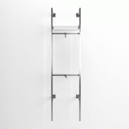 Élément de départ Queen Vogue chrome 1 tablette blanc + 2 bras L60xH240cm
