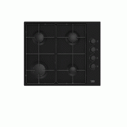 BEKO Table De Cuisson Gaz 61cm 4 Feux 7900w Noir HIGG64123SB - noir 8690842399473