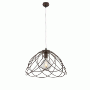 BeLight Pagode Lustre en fer laqué noir décor effet rouille avec câble électrique réglable 1 lumière 132 d.45 BL298-S1-RG - marron 8057724581607