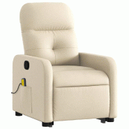 Fauteuil inclinable de massage Crème Tissu Modèle Estoria - 8721012220416