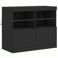 Helloshop26 - Buffet bahut commode armoire meuble de rangement organisateur cuisine salle de séjour salon avec lumières LED 81 x 37 02_0030048 - 300 Helloshop26 - Buffet bahut commode armoire meuble de rangement organisateur cuisine salle de séjour salon avec lumières LED 81 x 37 02_0030048 - 300