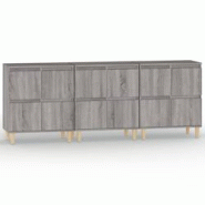 Helloshop26 - Buffet bahut commode armoire meuble de rangement organisateur cuisine salle de séjour salons 3 pcs sonoma 60 x 35 x 70 02_0037170 - 300 Helloshop26 - Buffet bahut commode armoire meuble de rangement organisateur cuisine salle de séjour salons 3 pcs sonoma 60 x 35 x 70 02_0037170 - 300