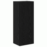 Helloshop26 - Meuble TV mural design moderne rangement multifonction 40,5 x 30 x 102 cm en bois d'ingénierie noir 02_0052803 - noir Bois massif 30002