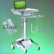 Laptop cart plus h class alimenté life - chariot informatique - ergonoflex - 43 kg