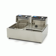 Maxima Friteuse - 2 x 6 L - 2 paniers - jusqu'à 2,4 kg de frites – 57 × 44 × 31.5 cm – 5000 W - AKS-09364951
