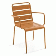 Oviala Business Fauteuil de jardin en métal caramel Oviala - marron acier 113931 Oviala Business Fauteuil de jardin en métal caramel Oviala - marron acier 113931