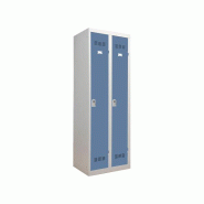Vestiaire monobloc en métal - 2 colonnes 2 cases - Vinco - H180xL60xP50 - Verrouillage clé/moraillon Vestiaire monobloc en métal - 2 colonnes 2 cases - Vinco - H180xL60xP50 - Verrouillage clé/moraillon