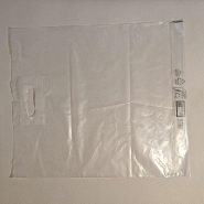 Sac plastique blanc givré à poignées découpées 45x4x50cm - par 100