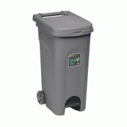 Stefanplast Poubelle à roulettes Lt.120 Bleue à pédales - gris 8003507256033 Stefanplast Poubelle à roulettes Lt.120 Bleue à pédales - gris 8003507256033