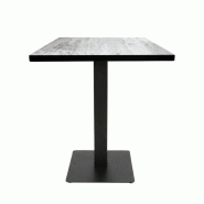 Table intérieure antique 60x60 cm avec le pied iron black plat - tigaone - 3701680325052