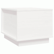VidaXL Table basse Blanc 40x50x35 cm Bois massif de pin Modèle Luna - 813411