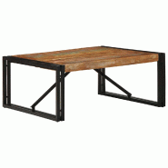 VidaXL Table basse multicolore 80x80x35 cm bois de récupération massif Modèle Imperial Design - 4016671