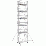 Échafaudage roulant aluminium DOCKER 150 version garde-corps EXMDS - Hauteur de travail : 12,90 m - DUARIB - 7225112 Échafaudage roulant aluminium DOCKER 150 version garde-corps EXMDS - Hauteur de travail : 12,90 m - DUARIB - 7225112