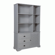Armoire Romantic grey bois gris L120 x P45 x H200 cm