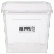 Aro Bac Combi avec couvercle, plastique, 37,7 x 27,7 x 27,8 cm, 18 L, transparent - transparent plastique 5113