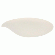 Assiette Feuille bagasse blanche 16,5x2,4cm - par 200