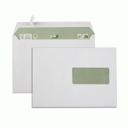 Boîte de 500 enveloppes GPV Green blanches 162x229/C5, 80 g/m², fenêtre 45x100 à 62/20, adhésives avec bande - 3250650030194