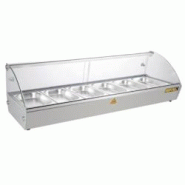 Equipementpro - Vitrine Chauffante à poser 120 cm - 6 x GN1/3 - Buffalo - DECW148