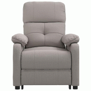 Fauteuil inclinable électrique Taupe Tissu Modèle Cordoria - 8720286549971