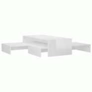 Helloshop26 - Ensemble de tables basses gigognes brillant blanc 02_0042127 - 3000213671452 Helloshop26 - Ensemble de tables basses gigognes brillant blanc 02_0042127 - 3000213671452