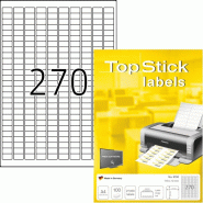HERMA 27000 étiquettes blanches Top Stick, format 17,8 x 10 mm (100 feuilles A4 / cdt) - 4023145087909