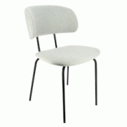 Ligne chr chloe chaise metal tissu gris carton de 2 - gris métal MCH-751322 Ligne chr chloe chaise metal tissu gris carton de 2 - gris métal MCH-751322