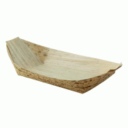 Packnwood FHC - 1 200Pcs - Jonque en feuille de bambou "Zebra" 210x105mm H25mm - beige Bambou 210BJQ22