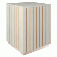 Podium haut Vertigo T03 MDF naturel et noyer clair 45x45x60cm