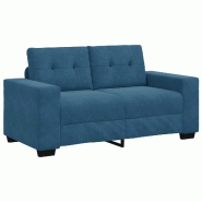 VidaXL Canapé Bleu 160 x 80 x 82 cm Velours polyester Modèle AbriAtlantique 114 - 8721158690289