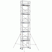 Échafaudage roulant aluminium DOCKER 85 version garde-corps EXMDS - Hauteur de travail : 11,90 m - DUARIB - 7120102 Échafaudage roulant aluminium DOCKER 85 version garde-corps EXMDS - Hauteur de travail : 11,90 m - DUARIB - 7120102