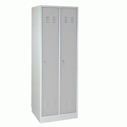 Armoire vestiaire 2 portes - gris clair - 600 x 500 x 1775 mm - 4889 Armoire vestiaire 2 portes - gris clair - 600 x 500 x 1775 mm - 4889