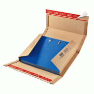 Boîte d'expédition pour classeurs avec double fermeture 320x290x35-80mm