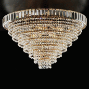 Bonetti Illumina Vladimir Plafonnier en fer et laiton doré avec strass 8 lumières H.43 d.62 BL263-PL8-OR - doré 8050713217556