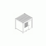 Bungalow de chantier cubo 200 / monobloc / ossature en métal / parois en panneau sandwich / 2.94 x 2.45 x 2.73 m