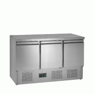 Comptoir pour saladette SA1365 S/S GN1/1 3 portes Inox TEFCOLD