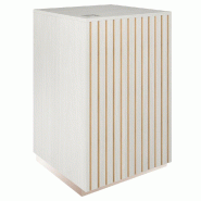 Comptoir Vertigo T03 MDF naturel et noyer clair avec tiroir 60x60x93cm