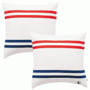 El Ganso - Set de 2 coussins 40x40cm 100% coton 300GSM - couleur écrue - blanc PK7340_0