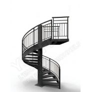 Escalier hélicoïdal ysobalustre - ysofer esca - passage 1up 900mm  ou 2up 1400mm ramené 1200mm