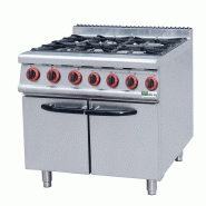 Fourneau gaz 6 feux sur placard avec puissance de 24 kw - JUS-RA-6 Fourneau gaz 6 feux sur placard avec puissance de 24 kw - JUS-RA-6