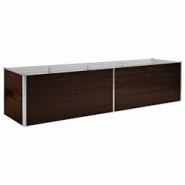 Helloshop26 - Jardinière lit surélevé plantes fleurs jardin marron 320 x 80 x 77 cm acier galvanisé 02_0001221 - 3000075911536 Helloshop26 - Jardinière lit surélevé plantes fleurs jardin marron 320 x 80 x 77 cm acier galvanisé 02_0001221 - 3000075911536