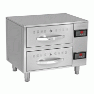 Meuble chauffant avec 2 tiroirs GN 1/1 - L 824 mm