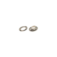 OEILLET OVALE LAITON NICKELÉ NON FENDUS 15 X 9 MM - MIEDERHOFF - RÉF OVALE-LAITON-NICKELÉ-N-FENDU-15