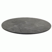 Plateau rond de table intérieur/extérieur Mésa Ø60cm en compact pierre de lave