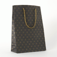 Sac luxe Artdeco noir 24+10X33,5cm - par 12