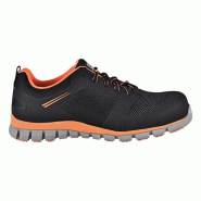 Safety Jogger - Chaussures de sécurité basses ultra légères avec absorption des chocs et antistatiques LIGERO noir et orange S1P Noir / Orange Tai